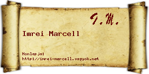 Imrei Marcell névjegykártya
